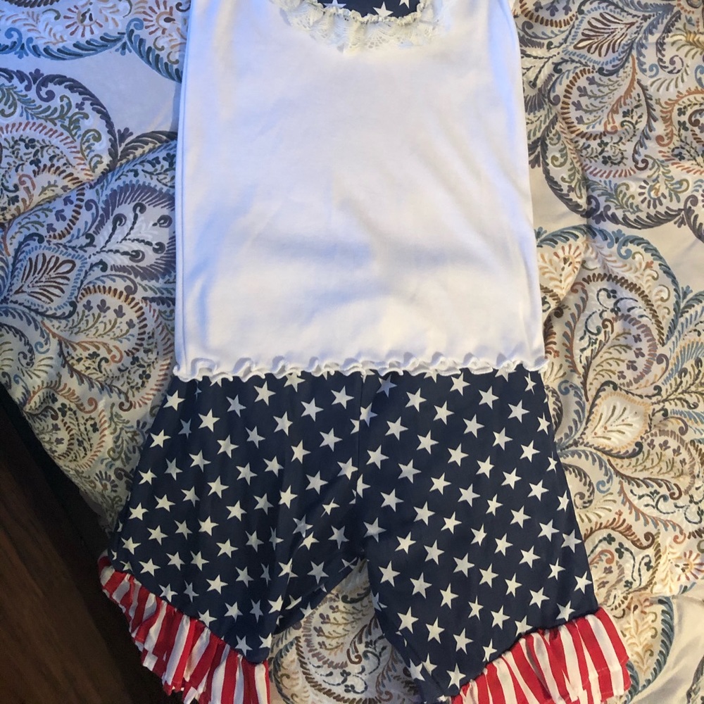 American Flag 2 Piece Cotton Size 6